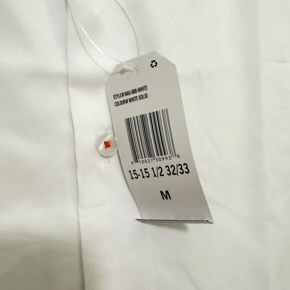 Men Nautica Button Down Long Sleeve Shirt Slim Fit in White Size Medium - Picture 5 of 8